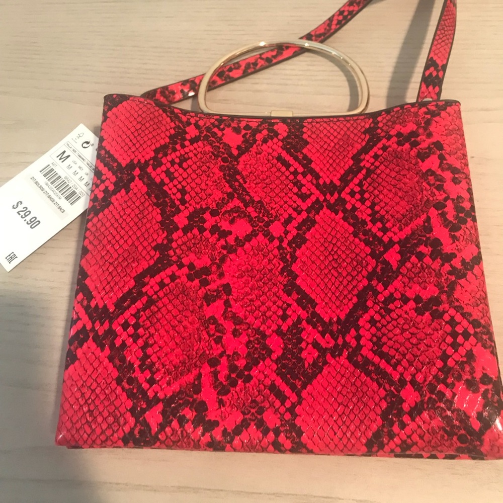 BRAND NEW Zara Snakeskin Printed Crossbody Bag